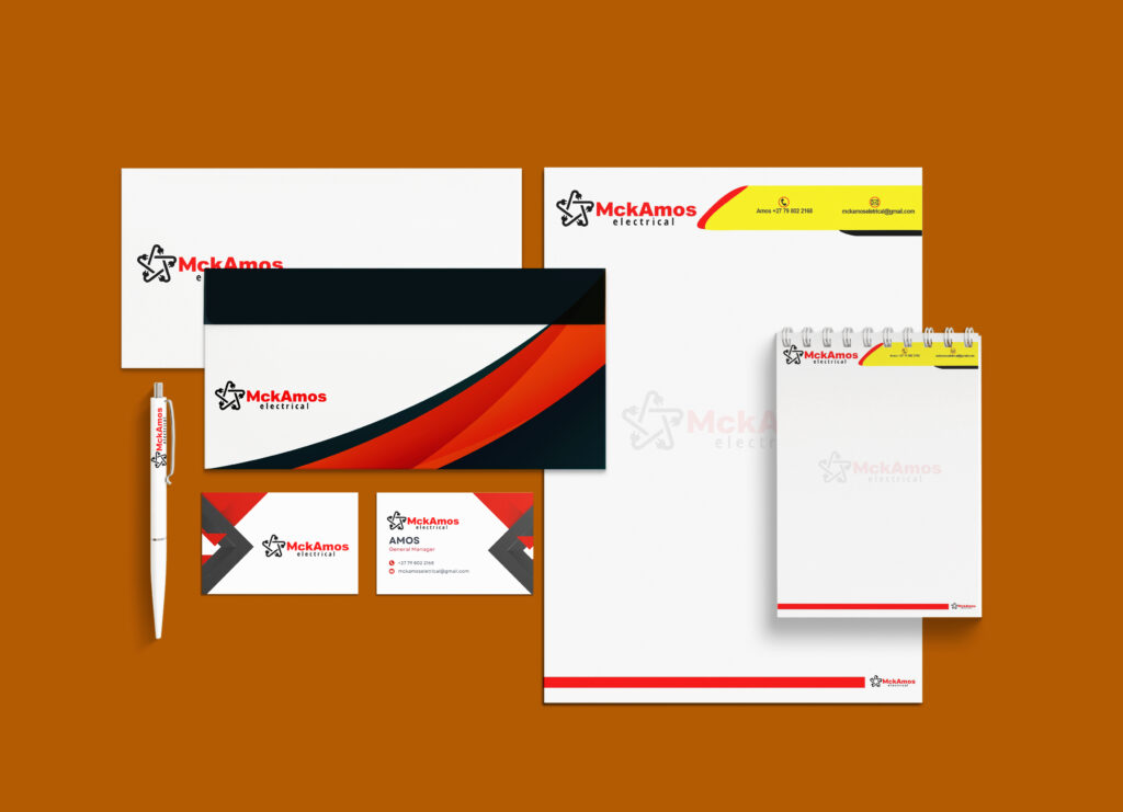 corporate identity template set with abstract colorful holographic background. business stationery mock up with logotype. creative trendy branding design premium